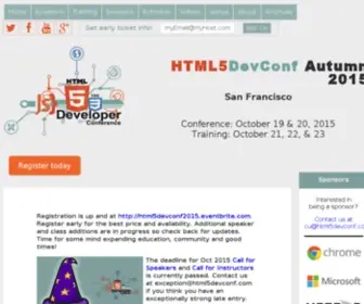 HTML5DevConf.com(HTML5 Developer Conference) Screenshot