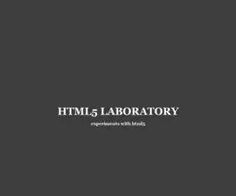 HTML5Laboratory.com(Html5 laboratory) Screenshot
