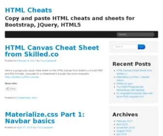 HTMLcheats.com(HTML Cheats) Screenshot
