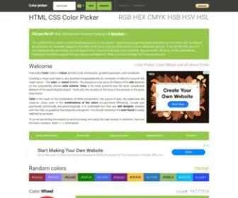HTMLCSscolor.com(HTML CSS Color Online color library) Screenshot