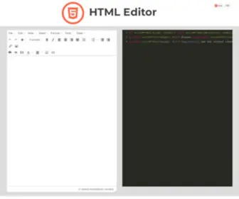 HTmleditor.io(Free online HTML Editor with an intuitive WYSIWYG Editor) Screenshot