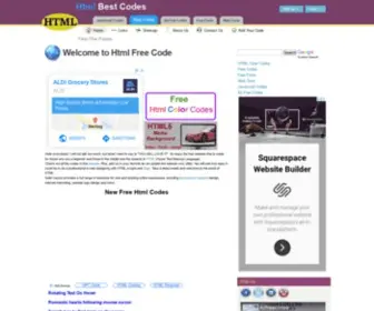 HTMLfreecodes.com(Html Best Codes) Screenshot