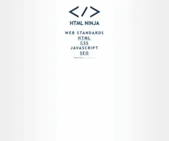 HTMlninja.com(HTML Ninja) Screenshot