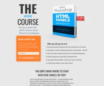 HTMlpanelsbook.com(Adobe Photoshop HTML Panels Development course) Screenshot