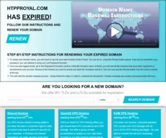 HTPproyal.com(Domain Renewal Instructions) Screenshot