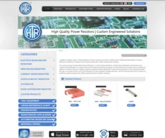 HTR-India.com(Resistor Manufacturer & Supplier India) Screenshot