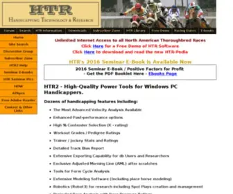 HTR2.com(HTR Handicapping Software by Ken Massa) Screenshot