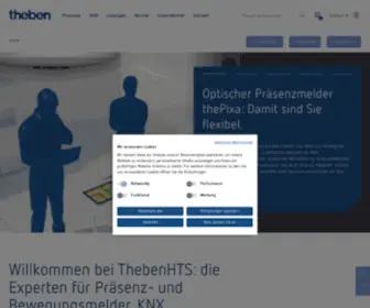 HTS.ch(Website der Theben AG) Screenshot