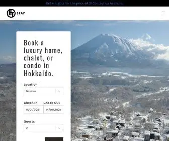 HTstay.com(Luxury Homes & Vacation Rentals in Niseko) Screenshot