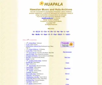 Huapala.org(Hawaiian Music and Hula Archives) Screenshot