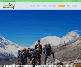 Huaraztreks.com(Huaraz Treks climbs hikes tours walks peru active holidays) Screenshot