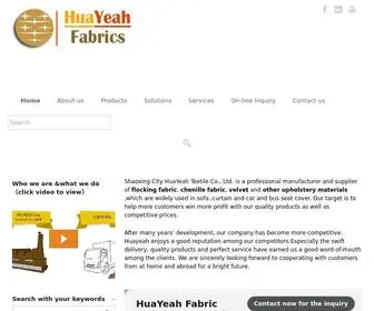 Huayeahfabric.com(Sofa fabric) Screenshot