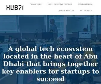 Hub71.com(A global tech ecosystem located in the heart of Abu Dhabi) Screenshot