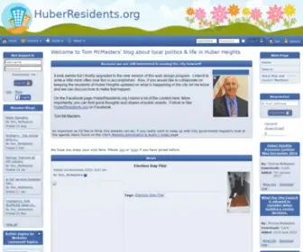 Huberresidents.org(Tom McMasters' blog about local politics & life in Huber Heights) Screenshot