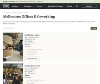 Hubmelbourne.com(Melbourne Coworking Spaces) Screenshot