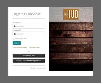 Hubnspoke.site(Log in) Screenshot