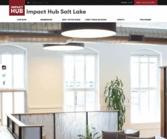 Hubsaltlake.com(Impact Hub Salt Lake) Screenshot