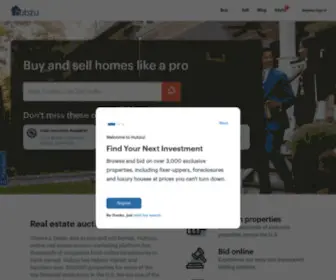 Hubzu.com(Homes For Sale) Screenshot