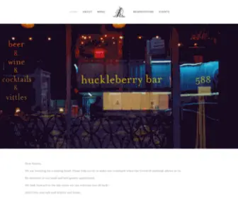 Huckleberrybar.com(Huckleberry Bar) Screenshot