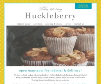 Huckleberrycafe.com(Huckleberry Bakery and Café) Screenshot