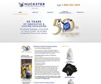Huckster.com(Flexible packaging supplies) Screenshot