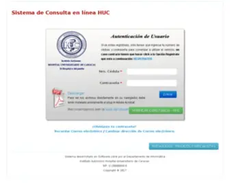 Huc.org.ve(Hospital Universitario de Caracas) Screenshot