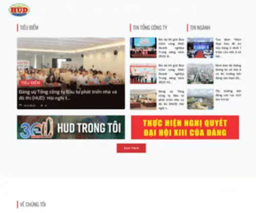Hud.com.vn(Tổng công ty Đầu tư phát triển Nhà và Đô thị) Screenshot