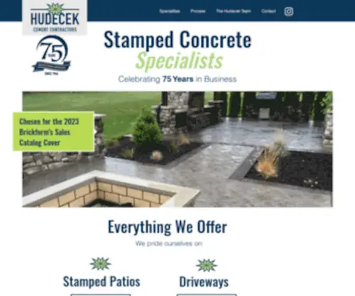 Hudecekcement.com(Stamped Concrete Specialists) Screenshot