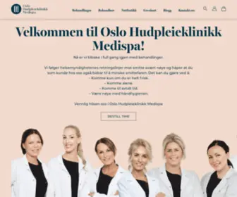 Hudpleieklinikken.no(Velkommen til Oslo Hudpleieklinikk Medispa) Screenshot