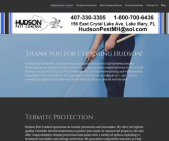 Hudsonpestcontrol.com(Central Florida Pest Control and Termite Prevention) Screenshot