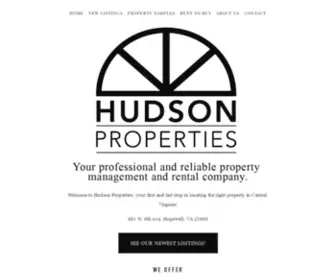 Hudsonpropertiesva.com(Hudson Properties) Screenshot