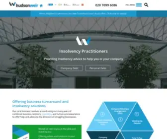 Hudsonweir.co.uk(Insolvency Practitioner & Liquidation Specialists) Screenshot