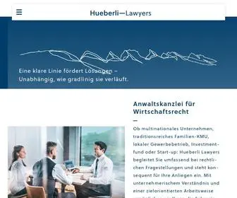 Hueberli.com(Anwaltskanzlei für Wirtschaftsrecht) Screenshot