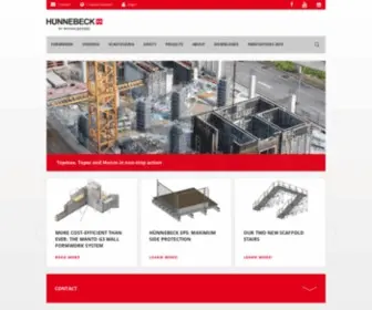 Huennebeck.com(Safe and efficient solutions for your construction site) Screenshot