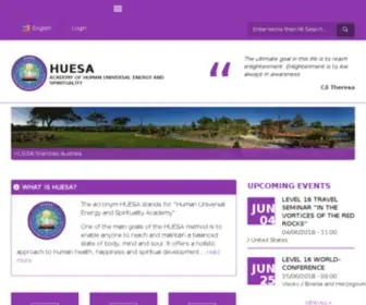 Huesa.org(Human Universal Energy And Spirituality Academy) Screenshot