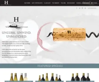 Huffestates.com(Huff Estates Inn & Winery) Screenshot