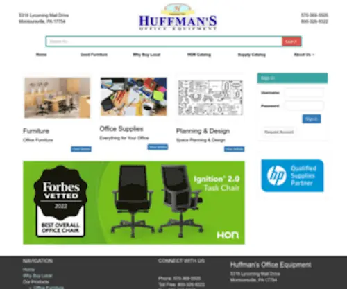 Huffmans.com(Huffman's Office Equipment) Screenshot