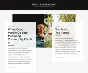 Hugh.blog(WordPress Community Manager at Automattic) Screenshot