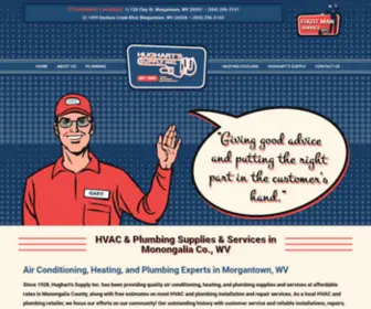 Hugharts.com(A/C, Heating, & Plumbing - Morgantown, WV | Hughart’s Supply Inc) Screenshot