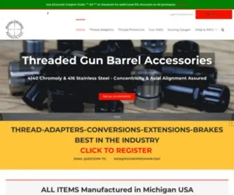 Hughesprecision.com(Thread Adapters Conversions Extensions & Breaks) Screenshot