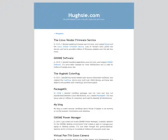 Hughsie.com(Website of Richard Hughes) Screenshot