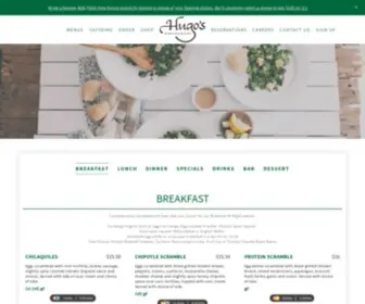 Hugosrestaurant.com(Hugo's Restaurant) Screenshot