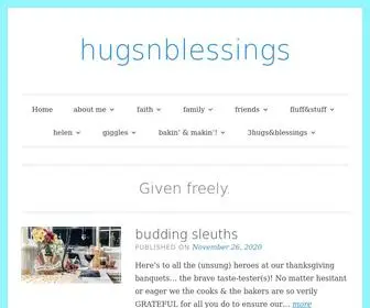 Hugsnblessings.com(Given freely) Screenshot