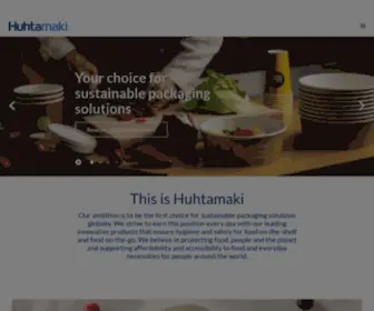 Huhtamaki.com(Food packaging supplies and materials) Screenshot