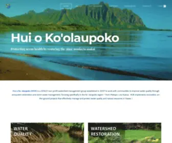 Huihawaii.org(Hui o Ko'olaupoko’s mission) Screenshot