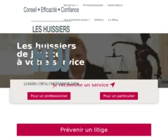 Huissier-Justice.fr(Les huissiers de justice à votre service) Screenshot