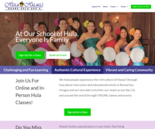 Hulaaloha.org(School of Hula) Screenshot