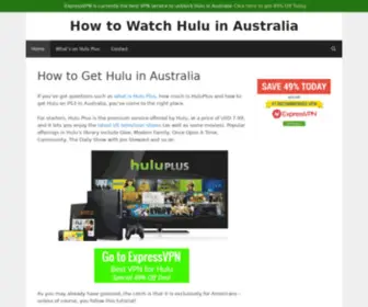 Huluplusaustralia.com(How to Watch Hulu in Australia) Screenshot