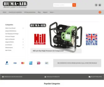 Huma-AIR.com(Huma-Air Regulators And Tuning Parts For Your Airrifle Or PCP) Screenshot