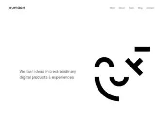 Humaan.com(World-class digital products for forward-thinking brands) Screenshot